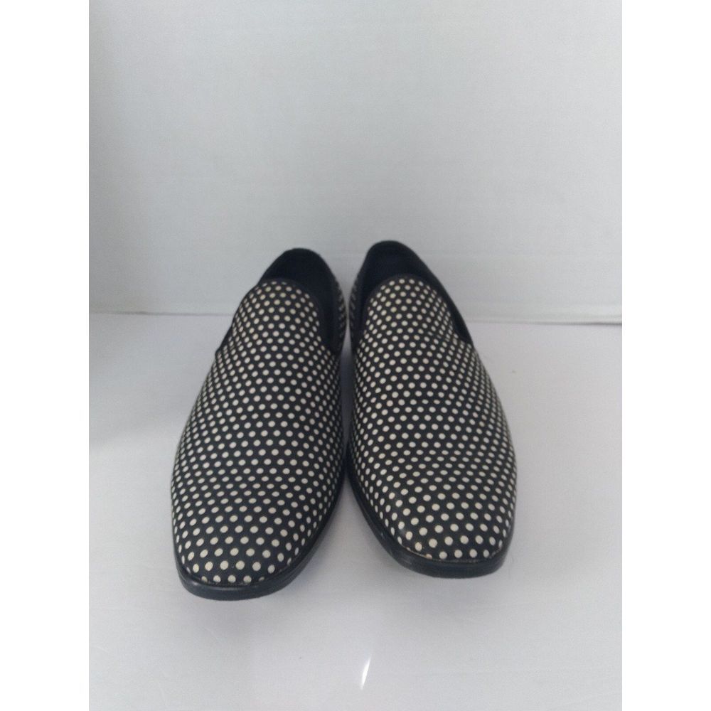 Stylish‎ Black and White Polka Dot Loafers Slip-On Dress Shoes